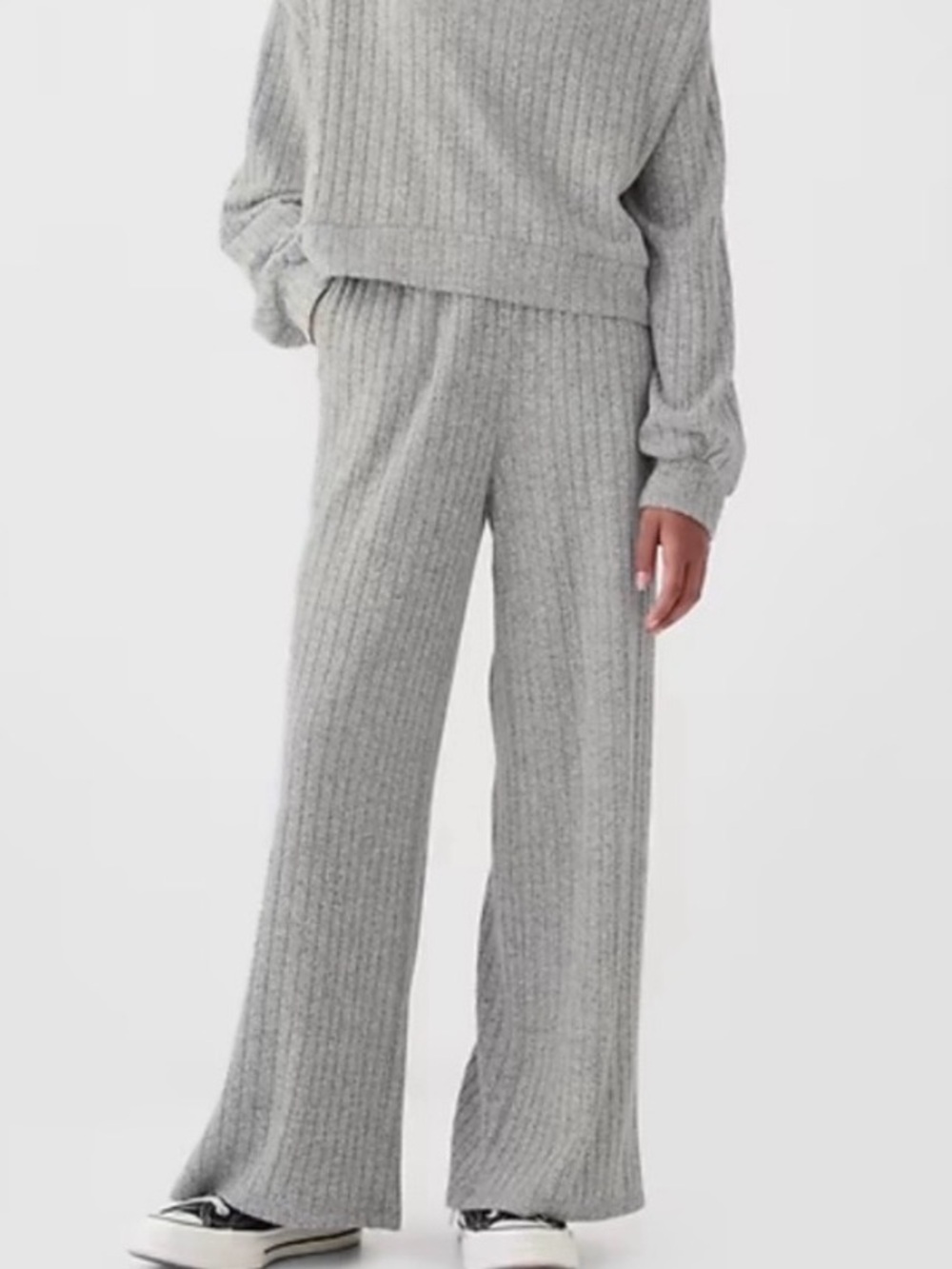 GAP Kids Ribbed Wide-Leg Knit Pants
